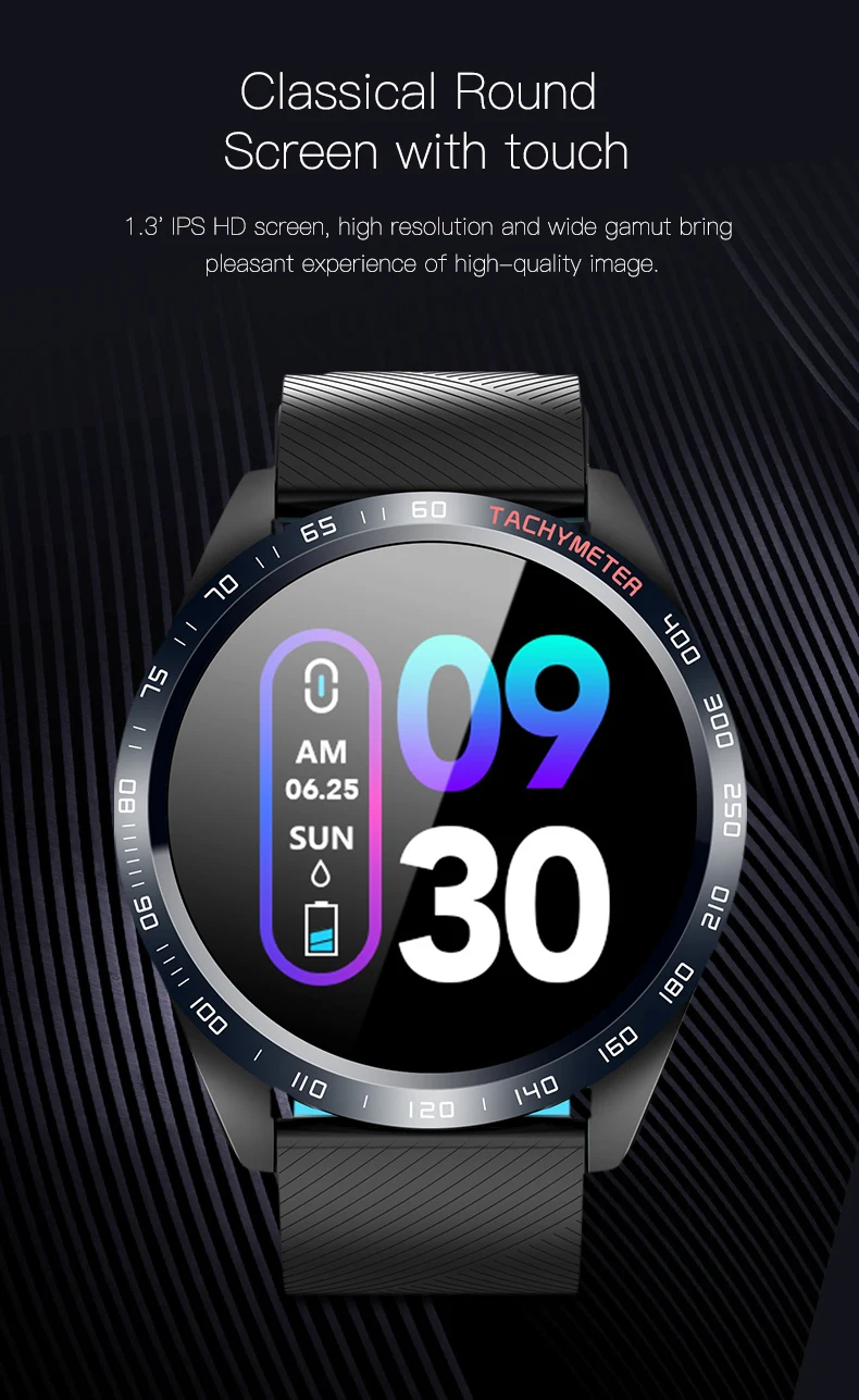 FocuSmart W4 Смарт-часы для мужчин 1,3 дюймов водонепроницаемые спортивные умные часы монитор сердечного ритма кровяное давление часы для IOS Andriod