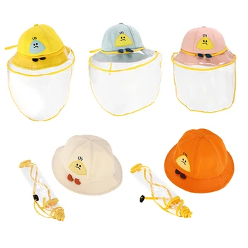 

Full Face Hat Cover Protection Mask Bucket Hat Anti-Spitting Splash Hat For Children Kids Outdoor Safety Windproof Waterproof