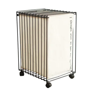 

Dirty clothes storage basket hamper ins Nordic wrought iron with wheels laundry storage storage baskets dirty clothes