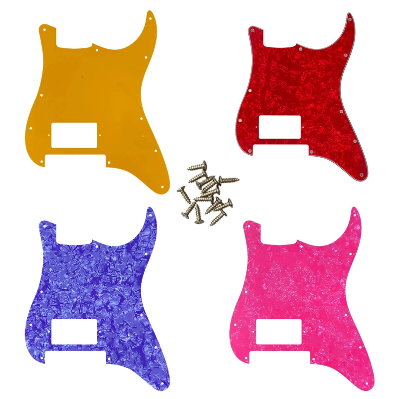 

Custom Guitar Pickguard For US 11 Screw Holes Strat Blank With Floyd Rose Tremolo Bridge Humbucker H PAF Humbucker Flame Pattern