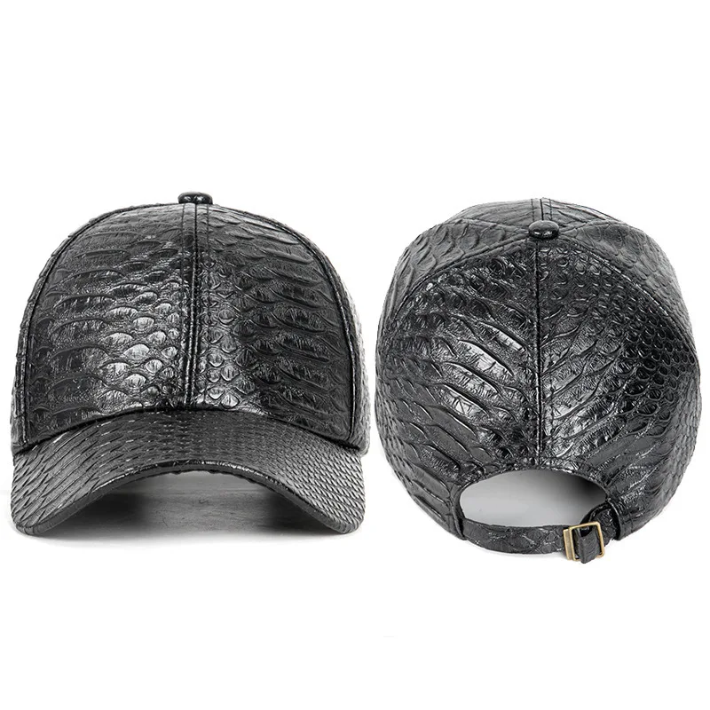 

Sale Go In The Spring Of 2019 New High Quality Crocodile For Grain Pu Baseball Cap Hat Middle-aged Far