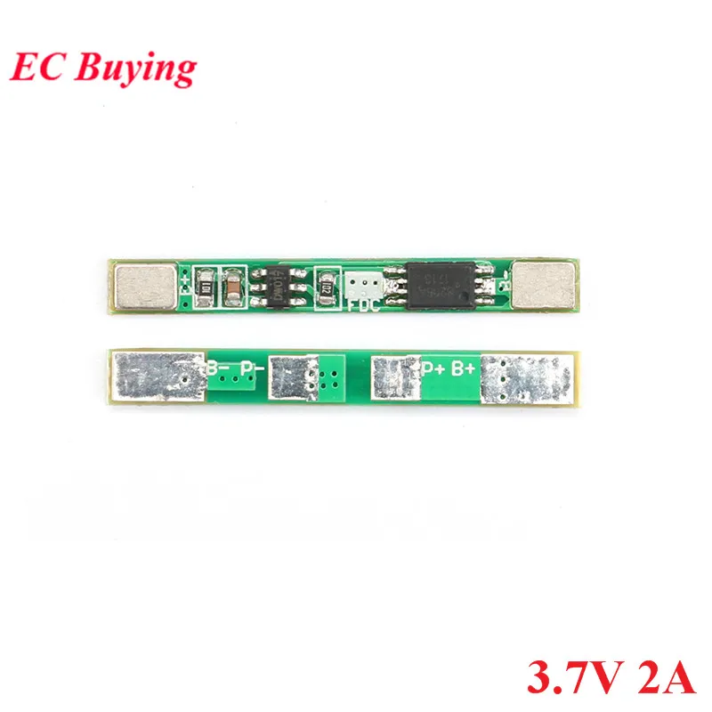 5pcs 1S 3.7V 2A li-ion BMS PCM 18650 Lithium Battery Protection Board Overcharge Over-discharge Short Circuit PCB ion li Cell |