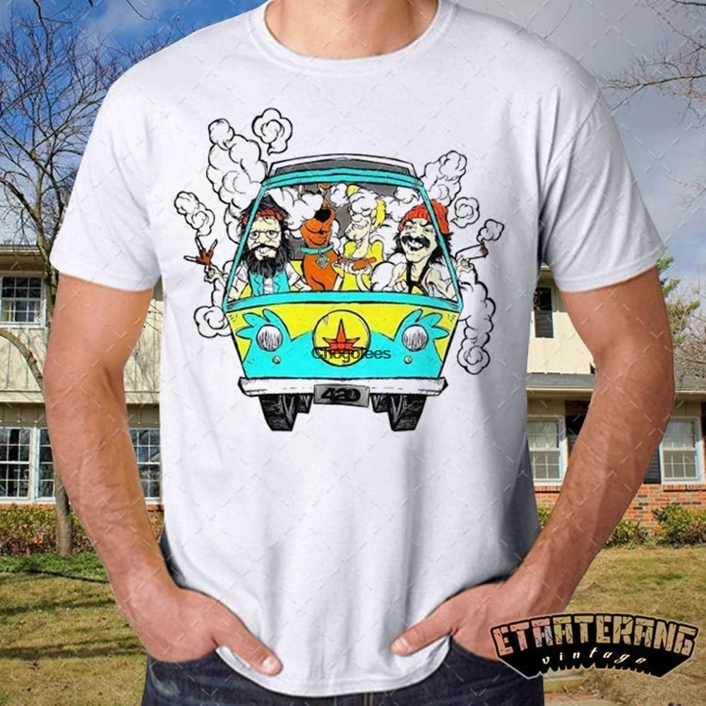 Chong With Scooby Smoke T Shirt Cheech 