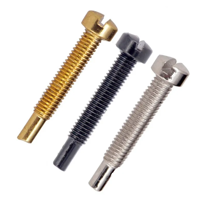 12Pcs/lot Polepiece Screws For Electric Guitar Humbucker Pickup Cover Gold And Black Silver Musical Instrument Accessories