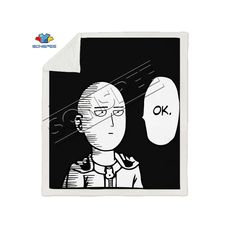 Аниме One PUNCH-MAN, Супермен, диван для путешествий, молодежное постельное белье, набивное одеяло с рисунком, покрывало для мальчиков и девочек, одеяло для путешествий - Color: 10