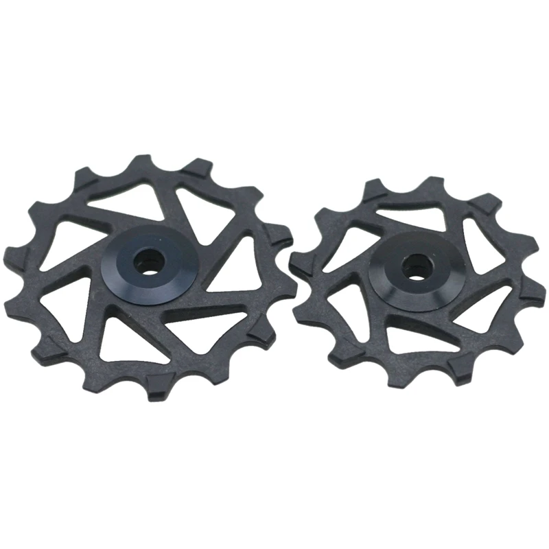

Super sell-12T 14T Bike Ceramic Bearing Derailleur Pulley Bicycle Rear Dial Pulley for Shimano XTR M9000 M980 M8000 Black