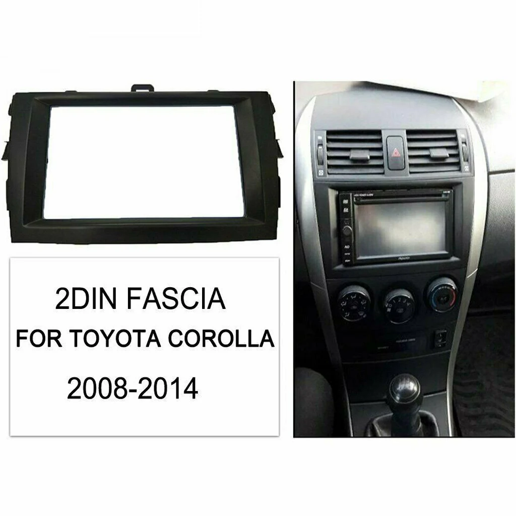 Car Dash Radio Fascia Double Din Panel For Toyota Corolla 2008-2010