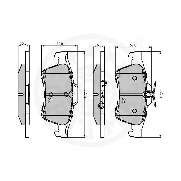 Тормозные колодки диск зад VECTRA C FOCUS II OPTIMAL 12336
