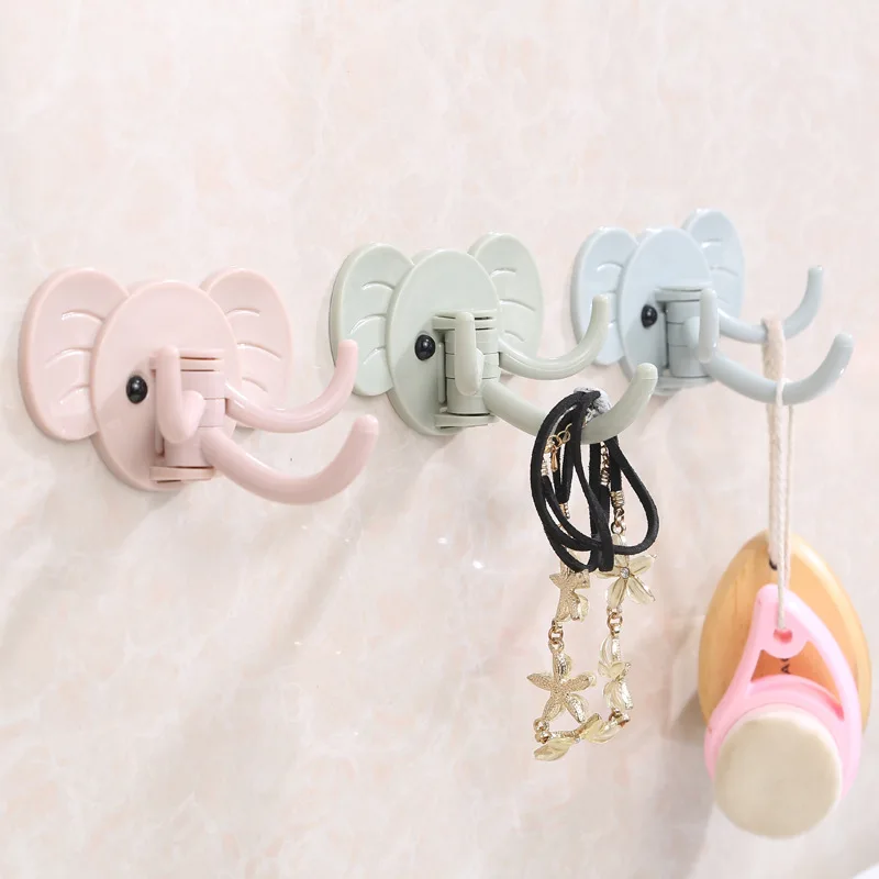 

Creative Wall Hanger Deer Elephant Head Model Hook Wall Decoration Hanger Suction Cup Living Room Bedroom Coat Key Hooks