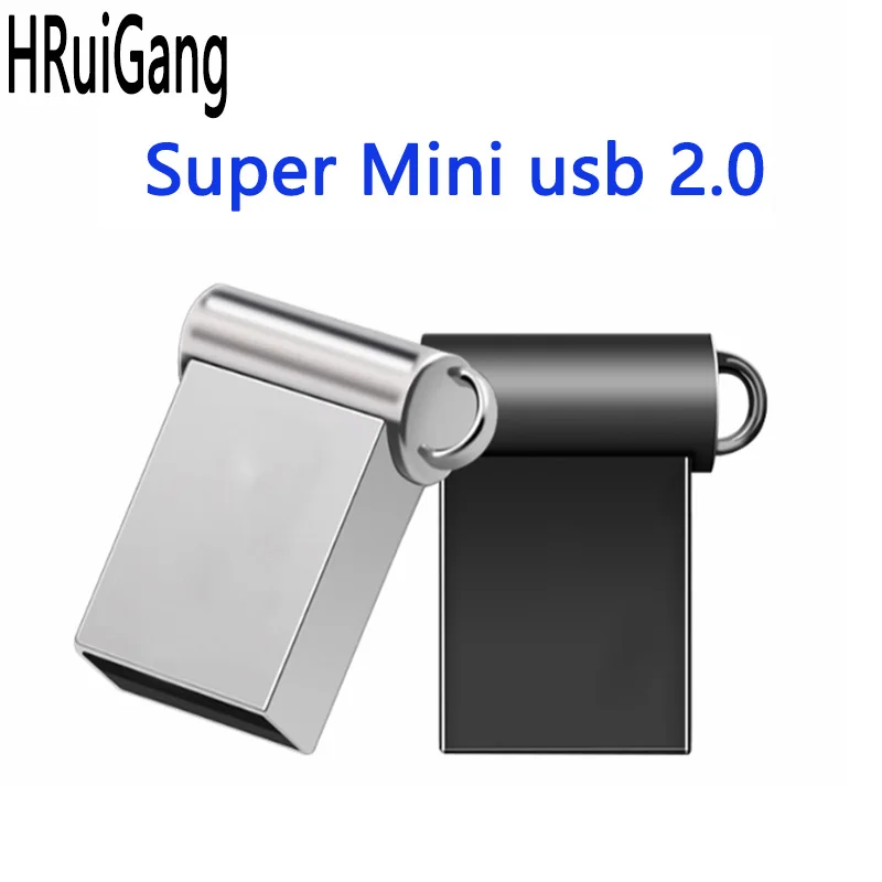 Супер мини металлическая USB флешка 128 Гб 64 ГБ 32 16 8 4 usb 2 0 карта памяти Флешка u диск с