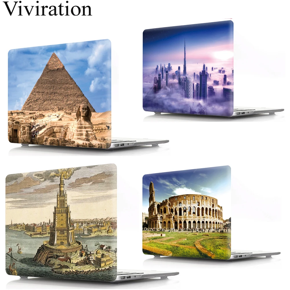 Laptop PVC Shell Case For MacBook Air Retina Pro 11 12 13.3 15 Mac New Pro 13 15 W. Touch Bar Hard Shell For Mac Book New Air 13