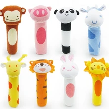 Погремушки детская коляска Милая кроватка плюшевая кукла игрушка для обучения для детей животные мягкие Биби палочки Новорожденные детские игрушки 0-12 месяцев