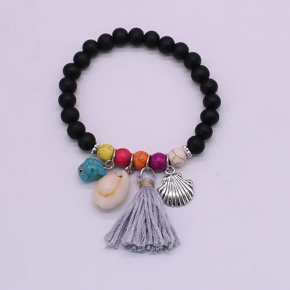 Браслет ручной работы из бисера ракушки деревянные бусины браслеты для женщин
