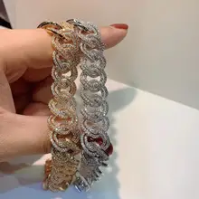 Роскошный AAA циркон элементы пеньковая веревка форма Кристалл Браслет Модные ювелирные изделия mic pave Ручной браслет с дропшиппинг S0756