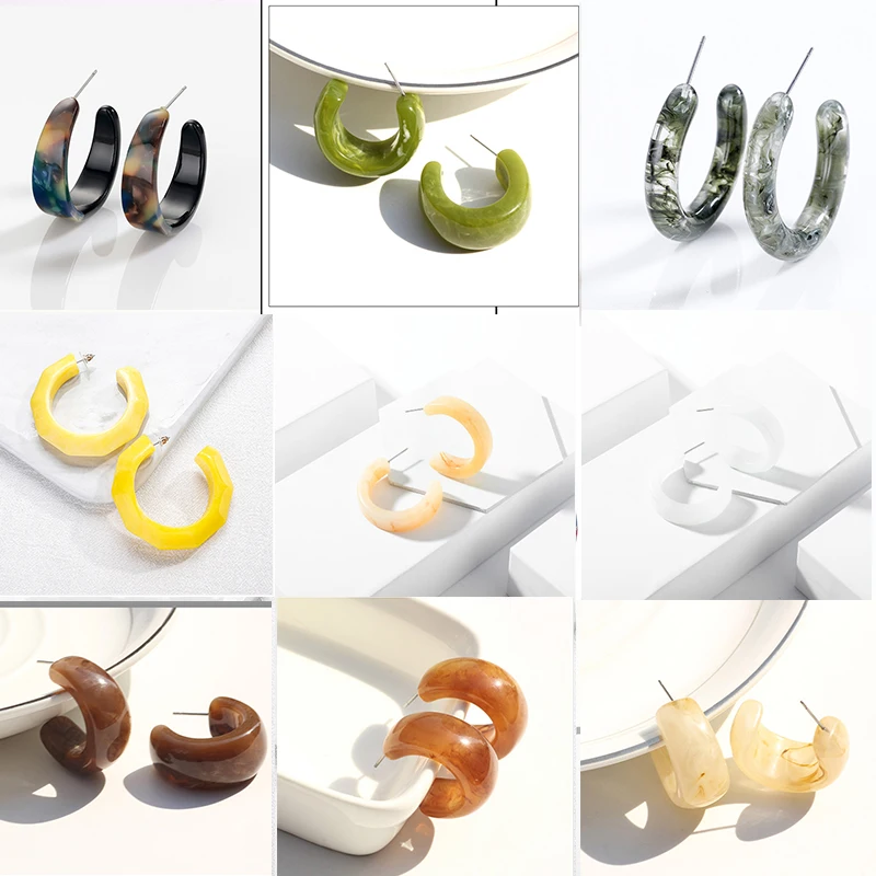 Женские серьги-гвоздики из натуральных ракушек в минималистическом стиле