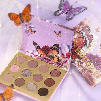 

Glitter Eyeshadow Plate Fairy Plate Flutter By Butterfly Eyeshadow Cold Tone Matte Pearly 12 Color Makeup Palette Eyeshadow