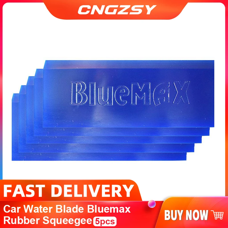 

5PCS Car Water Blade Bluemax Rubber Squeegee for Vinyl Window Wiper Wallpaper Decal Sticker Tool for Home Vehicle Cleaning 5B02B