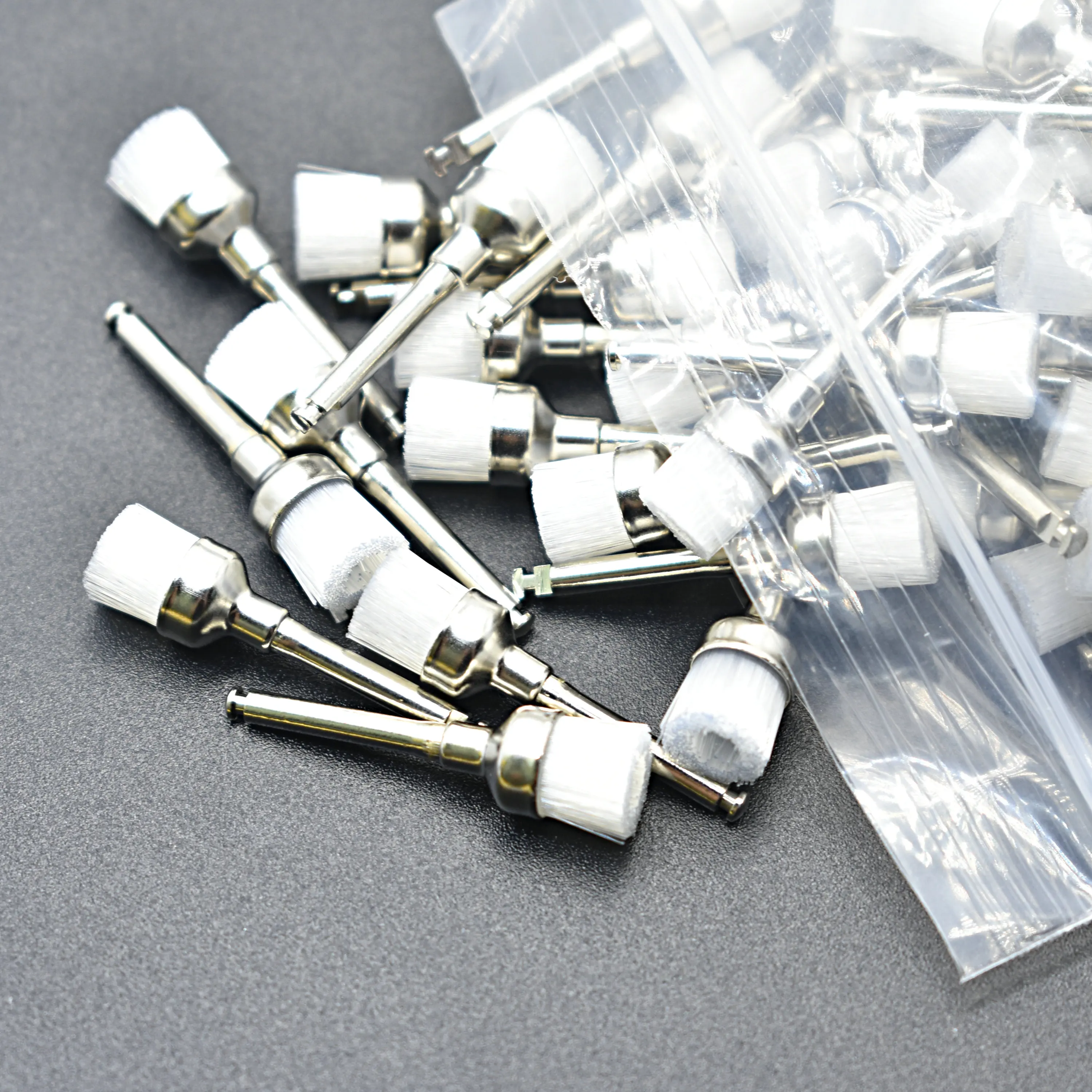 100pcs Dental Nylon Polishing Brushes Bowl Shape Dental Prophy Brush
