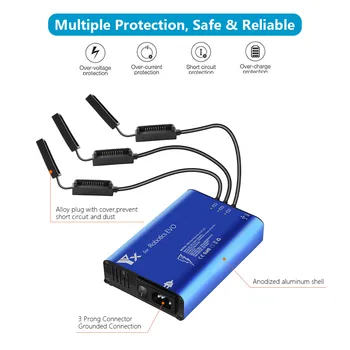

Intelligent Temperature Control Charger 5 In 1 Smart Rapid Balance Multi Batteries Charger RC USB For Autel Robotics EVO