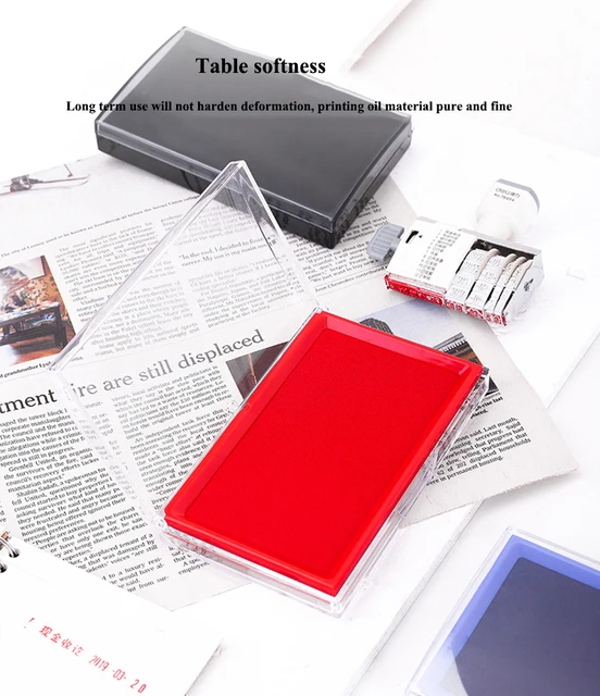 Deli Red Stamp Pad For Office Home Metal Shell Inkpad - AliExpress