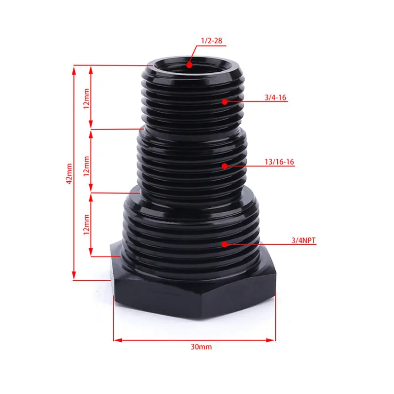 Прочный масляный фильтр Резьбовой Адаптер Автомобильная резьба 1/2-28 до 3/4-16 рифленый стальной инструмент автоматические фильтры масляный Резьбовой Адаптер