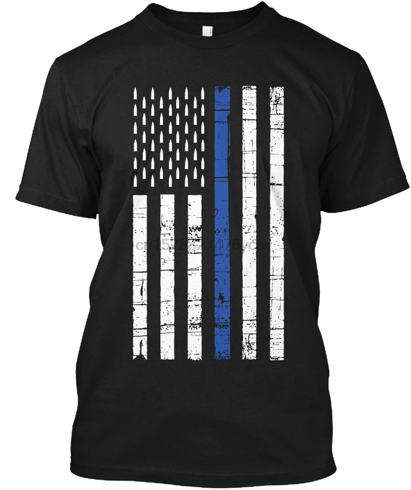Men T Shirt Thin Blue Line - Law Enforcement Shirt Women T-Shirt