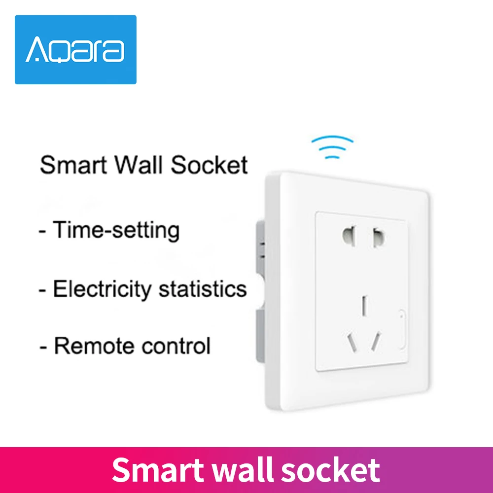 Aqara розетка Smart Home ZigBee Wi Fi Беспроводной приложений благодаря пульту Управление