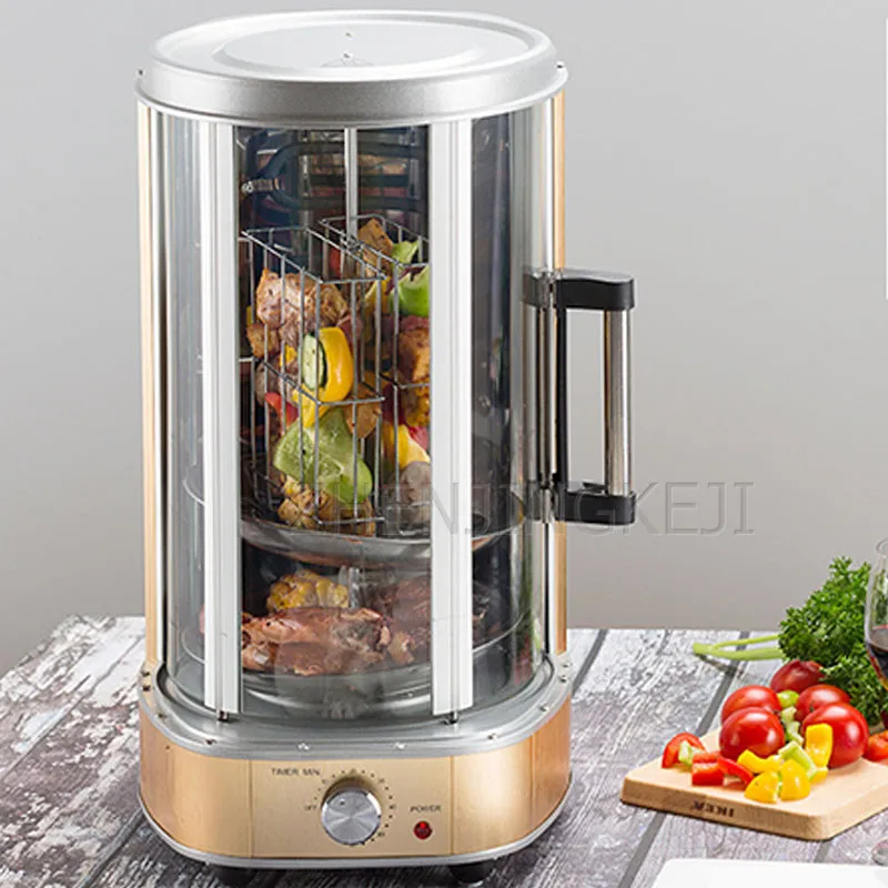 

Household Electric Oven Vertical Automatic Spin Smokeless Stainless Steel High Capacity Intelligent Temperature Electricity Oven