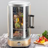 Household Electric Oven Vertical Automatic Spin Smokeless Stainless Steel High Capacity Intelligent Temperature Electricity Oven 1