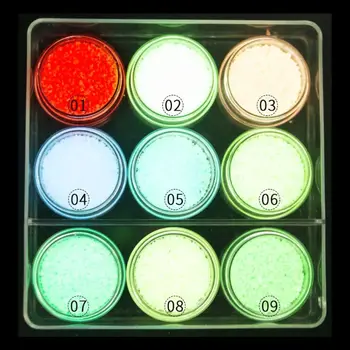 

9Pcs Fluorescent Bright Glow In The Dark Sand Powder Resin Pigment Kit Epoxy Resin Jewelry Making Tools