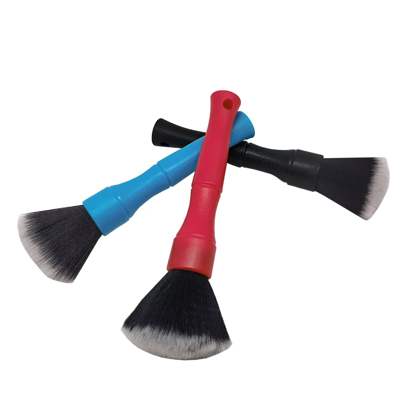 2 Pcs/set Ultra Soft Detail Brushes Car And Motorcycle Detailing Brush for Emblems Interior Exterior And Air Vents