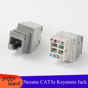 

100pcs/lot Nexans Cat5e Network Module Nexans Cat5 Keystone Jack Rj45 Connector