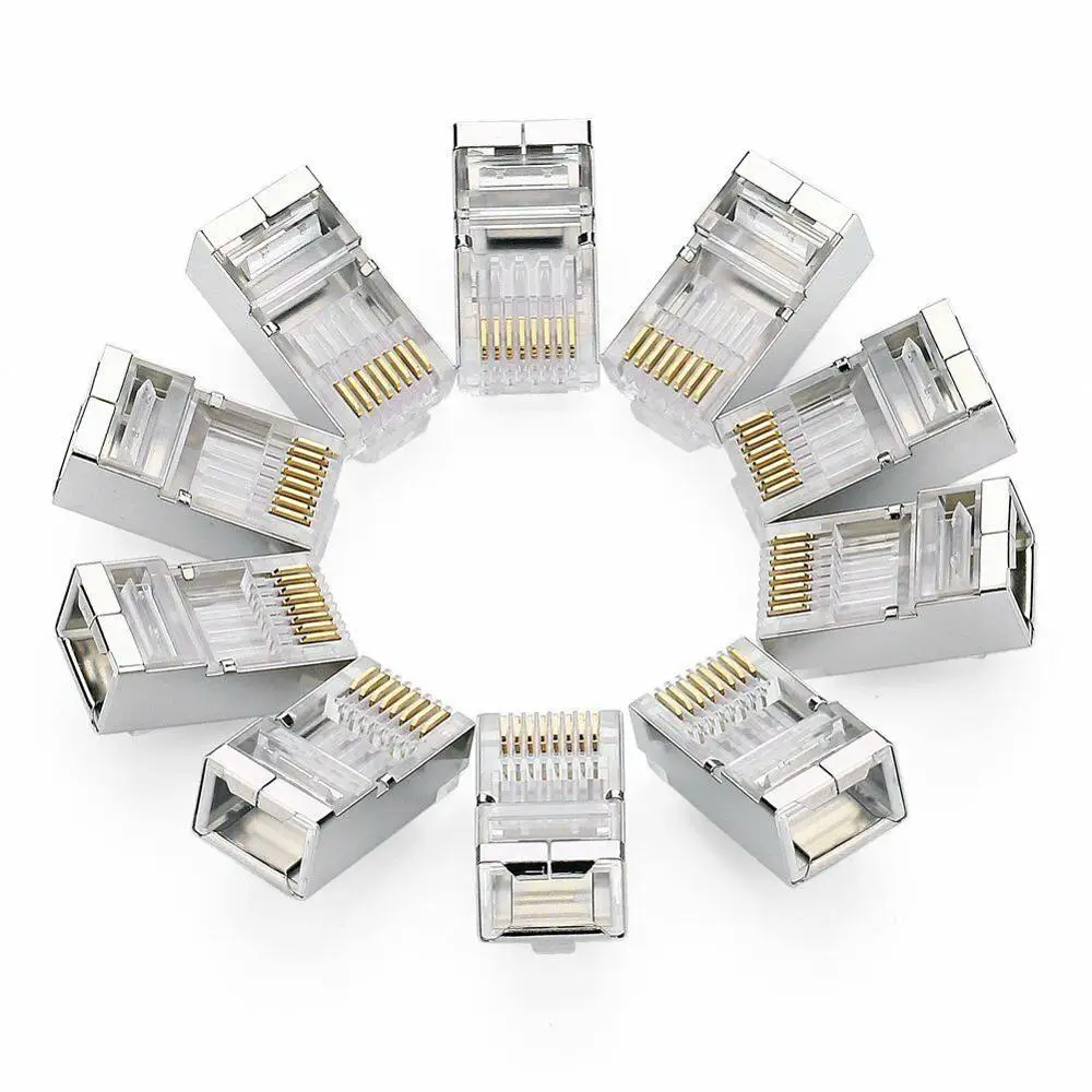 UGREEN Cat6 Cat 5e Разъем Экранированный обжимной RJ45 8P8C STP Ethernet сетевой разъем|Кабели