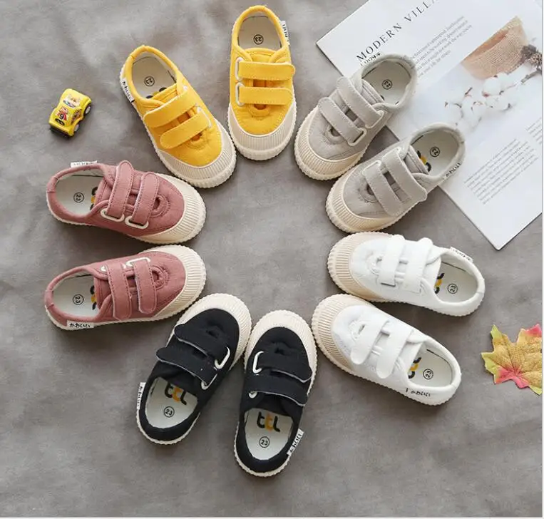 

2019 Very Good quality Children's canvas autumn hot style cloth shoes versatile girls single shoes
