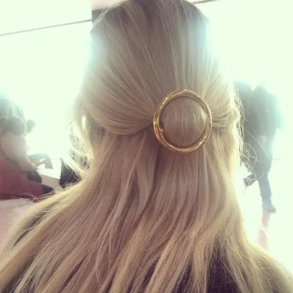 Round Hairpin for Women Fashion Hair Wedding Pearl Accessories Indian Jewelry Beach Party Photos Hairpin Accessories