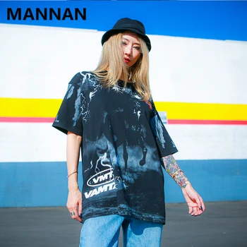 

2020ss Print Black Lightning Hip hop Streetwear t shirt hip hop Easy Tshirt Short Sleeve Harajuku T-Shirt Fashion tee shirt fila