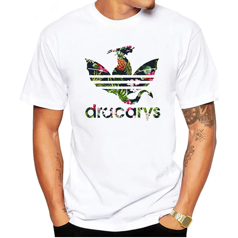 

LUSLOS Men's T Shirt Short Sleeve Causal White Tshirt Game of Thrones Harajuku Tee Tops Fashion Streetwear T-shirt Oversize Tops