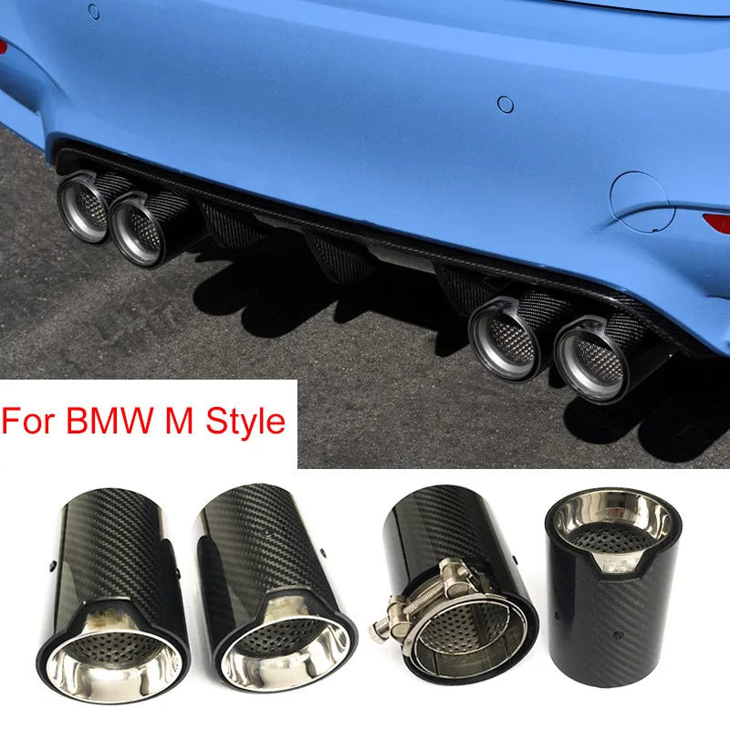 インナーミリメートル3 46インチ特別な車マフラー先端カバー繊維カバーbm M3 M4 M5 Mufflers Aliexpress