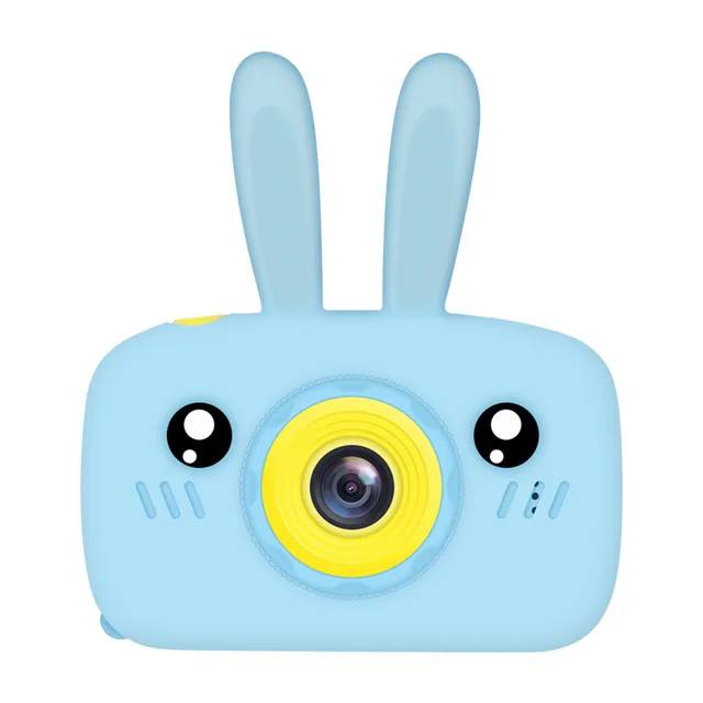 Blue Rabbit Детская камера, Детская цифровая камера, мини HD видео рекордер, фото видеокамера, 1080P 1200 mAh, поддержка 32 GB, мультяшная детская камера - Цвет: Blue Rabbit
