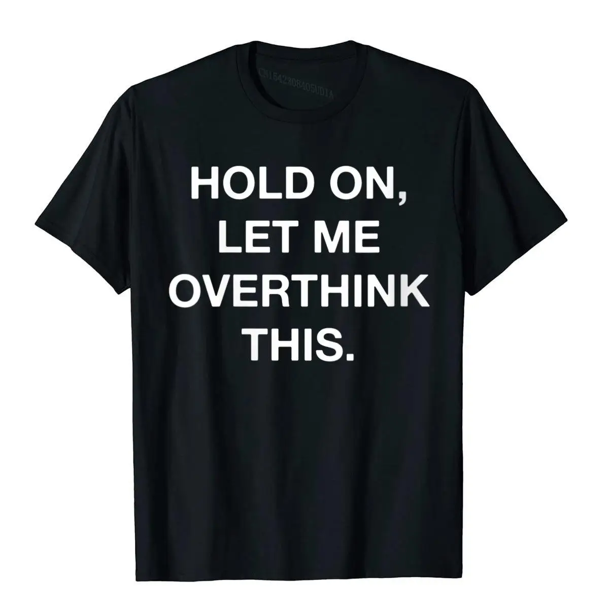 Womens Hold On Let Me Overthink This Funny Sarcastic V-Neck T-Shirt__B5760black