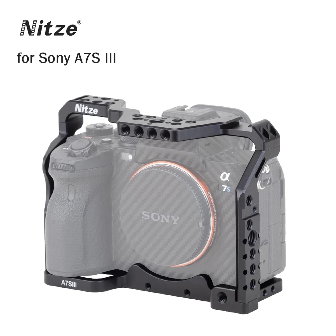 

Nitze Camera Cage for Sony A7S III Cameras Aluminum Alloy Cage Holder with univeral 1/4" screw Mount