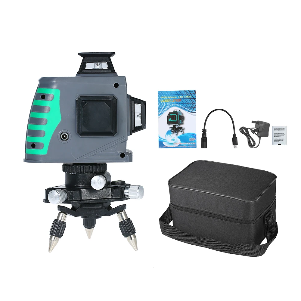 

2019 Green Laser Beam Level Meter Smart Touch Control Laser Leveler Self-Leveling Laser Level 360 3D 12 Lines Construction Tools