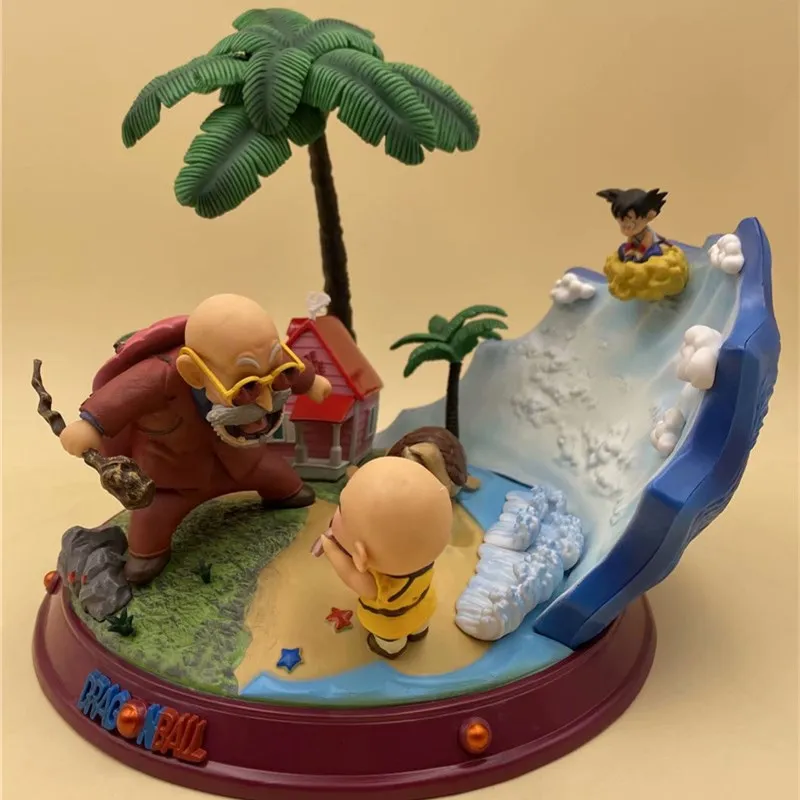 Master Roshi &amp Child Son Goku Krillin статуя ПВХ фигурка Коллекционная модель игрушка кукла