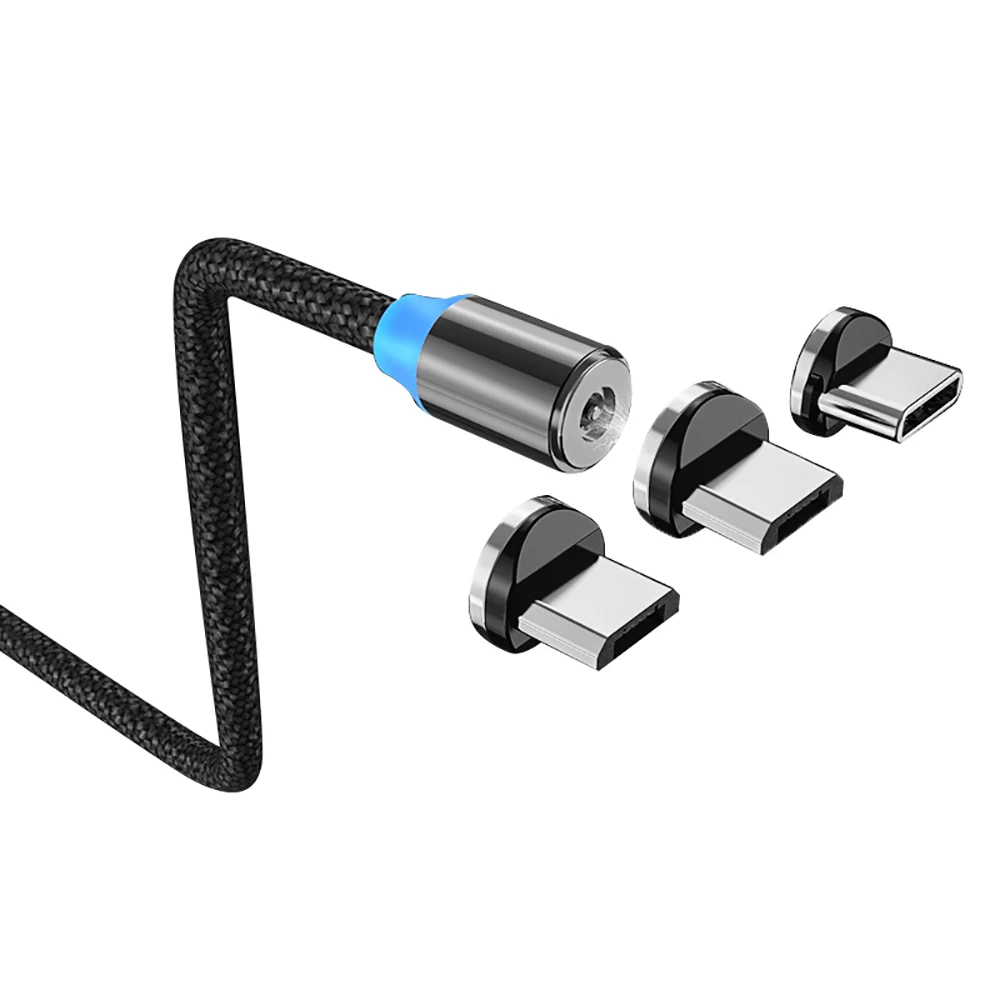 ! СВЕТОДИОДНЫЙ Магнитный зарядный кабель ACCEZZ USB Type C телефонный для Xiaomi Mix2 Huawei P20