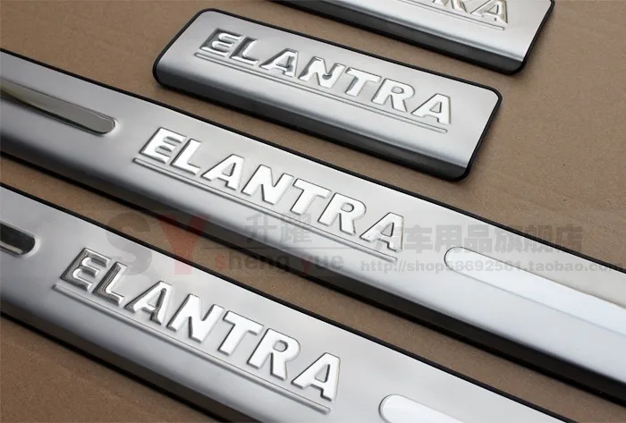 Наружная нержавеющая сталь боковой порог Накладка для 2001-2006 Elantra