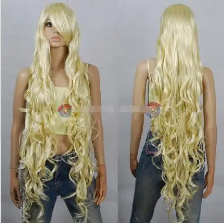 

Wig 40inch Blonde Curly Wavy Long Cosplay Wig - 48 inch Kanekalon - CosplayDNA Wigs Free Shipping