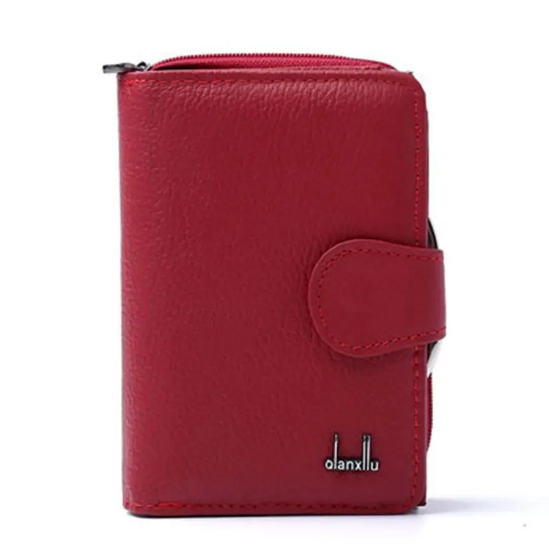 Qian Xi Lu women's wallets Cortex zipper and hasp purses (Red)12.5*8.5*4cm Qian Xi Lu women's wallets Cortex zipper and hasp purses (Red)12.5*8.5*4cm