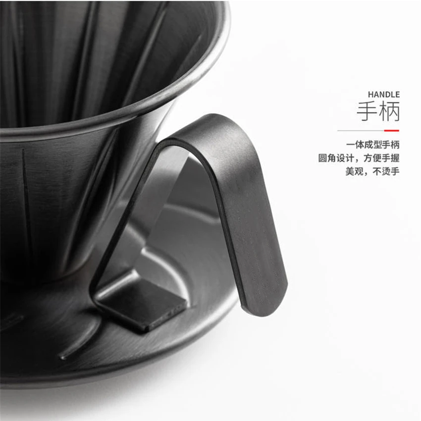 V60 фильтр для кофе эспрессо из нержавеющей стали капельница фильтр держатель чашки Твердые капельная Кофеварка бытовые кухонные аксессуары
