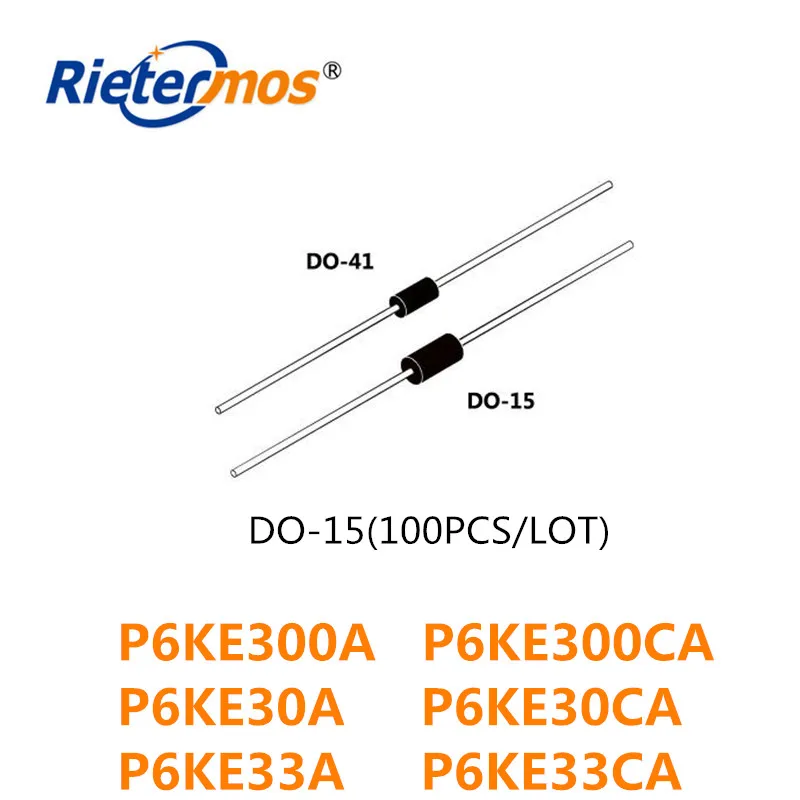 100PCS DO 15 P6KE300A P6KE300CA P6KE30A P6KE30CA P6KE33A P6KE33CA 204AC высокое качество|quality high| |