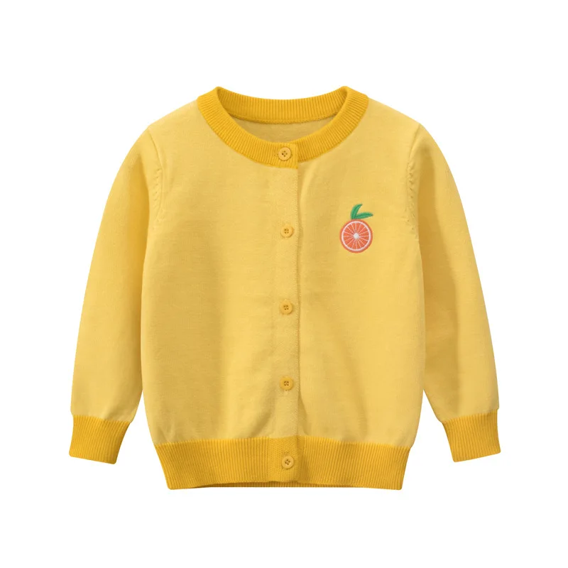 2021 Baby Fall Clothes Knitwear Kids Boys Girls Knitted Sweater Winter Fruit Printed Cardigan Clothing Cotton Korean Jumper 1-7Y